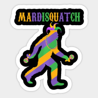 Madi Mardi Gras Bigfoot Mardi Gras Clothes Men Sticker